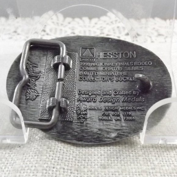 NFR Rodeo 1998 Hesston Miniature Belt Buckle - Picture 3 of 7